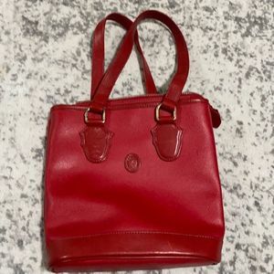 Trussardi purse in GUC red pebbled leather MADE IN ITALY!🇮🇹 #vintage